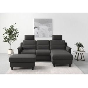 sit&more Ecksofa »Farö L-Form«, inklusive Federkern, wahlweise mit Bettfunktion und Bettkasten