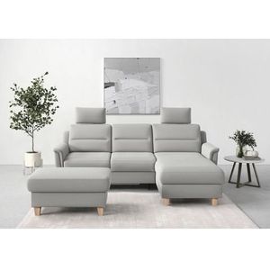 sit&more Ecksofa »Farö L-Form«, inklusive Federkern, wahlweise mit Bettfunktion und Bettkasten