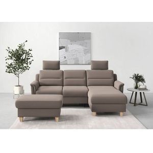 sit&more Ecksofa »Farö L-Form«, inklusive Federkern, wahlweise mit Bettfunktion und Bettkasten