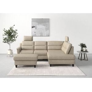 sit&more Ecksofa »Farö L-Form«, inklusive Federkern, wahlweise mit Bettfunktion und Bettkasten