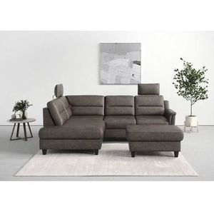 sit&more Ecksofa »Farö L-Form«, inklusive Federkern, wahlweise mit Bettfunktion und Bettkasten