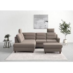 sit&more Ecksofa "Farö L-Form", inklusive Federkern, wahlweise mit Bettfunktion und Bettkasten