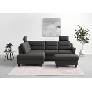 sit&more Ecksofa "Farö L-Form", inklusive Federkern, wahlweise mit Bettfunktion und Bettkasten