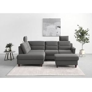 sit&more Ecksofa »Farö L-Form«, inklusive Federkern, wahlweise mit Bettfunktion und Bettkasten