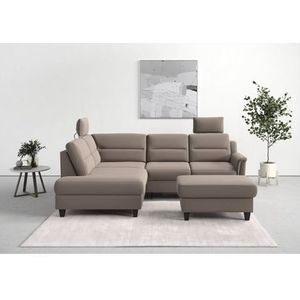 sit&more Ecksofa »Farö L-Form«, inklusive Federkern, wahlweise mit Bettfunktion und Bettkasten