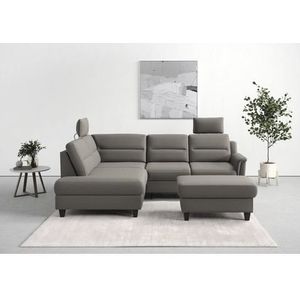 sit&more Ecksofa »Farö L-Form«, inklusive Federkern, wahlweise mit Bettfunktion und Bettkasten
