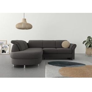 sit&more Ecksofa »Apulia L-Form«, wahlweise Bettfunktion, Bettkasten und Kopf- und Armteilverstellung
