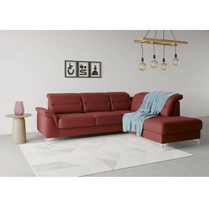 sit&more Ecksofa »Sinatra L-Form«, mit Ottomane, optional mit Kopfteilverstellung und Armteilfunktion