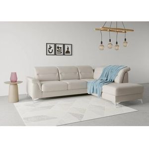 sit&more Ecksofa »Sinatra L-Form«, mit Ottomane, optional mit Kopfteilverstellung und Armteilfunktion