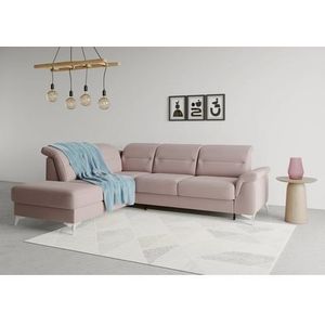 sit&more Ecksofa »Sinatra L-Form«, mit Ottomane, optional mit Kopfteilverstellung und Armteilfunktion