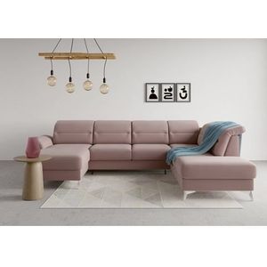sit&more Zithoek Sinatra U-vorm optioneel met verstelbare hoofdsteun en armleuning etc.