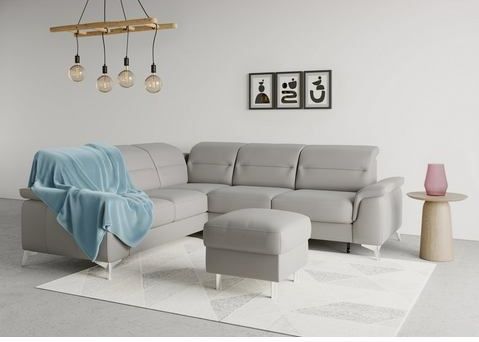 sit&more Ecksofa »Sinatra L-Form«, optional mit Kopfteilverstellung und Armteilfunktion