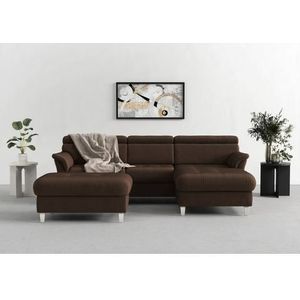 sit&more Ecksofa »Marano L-Form«, inklusive Kopfteilverstellung, wahlweise mit Bettfunktion, Bettkasten