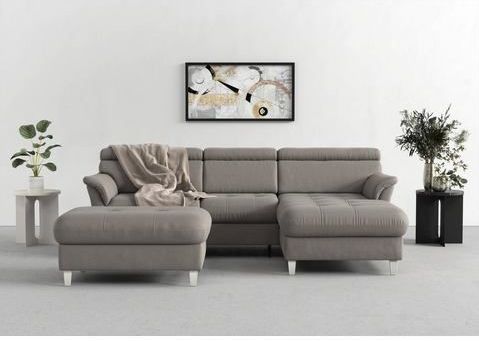 sit&more Ecksofa "Marano L-Form", inklusive Kopfteilverstellung, wahlweise mit Bettfunktion, Bettkasten