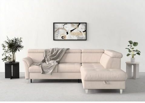 sit&more Ecksofa "Marano L-Form", inklusive Kopfteilverstellung, wahlweise mit Bettfunktion, Bettkasten