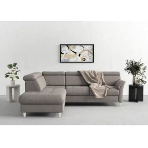 sit&more Ecksofa »Marano L-Form«, inklusive Kopfteilverstellung, wahlweise mit Bettfunktion, Bettkasten