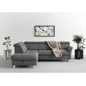 sit&more Ecksofa »Marano L-Form«, inklusive Kopfteilverstellung, wahlweise mit Bettfunktion, Bettkasten