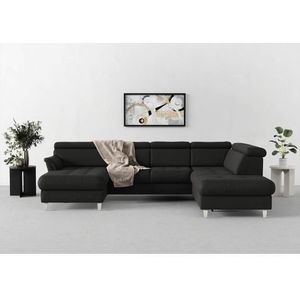 sit&more Wohnlandschaft »Marano U-Form«, inklusive Kopfteilverstellung, wahlweise mit Bettfunktion, Bettkasten