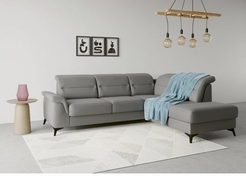 sit&more Ecksofa "Sinatra L-Form", mit Ottomane, optional mit Kopfteilverstellung und Armteilfunktion