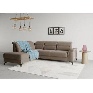sit&more Ecksofa »Sinatra L-Form«, mit Ottomane, optional mit Kopfteilverstellung und Armteilfunktion
