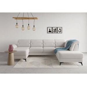 sit&more Wohnlandschaft »Sinatra U-Form«, optional mit Kopfteilverstellung und Armteilfunktion, Metallfüße