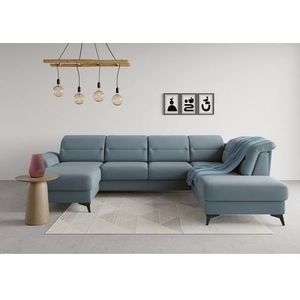 sit&more Wohnlandschaft »Sinatra U-Form«, optional mit Kopfteilverstellung und Armteilfunktion, Metallfüße