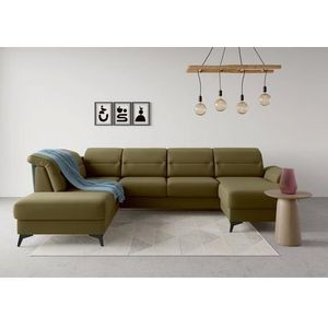sit&more Wohnlandschaft »Sinatra U-Form«, optional mit Kopfteilverstellung und Armteilfunktion, Metallfüße