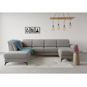 sit&more Wohnlandschaft »Sinatra U-Form«, optional mit Kopfteilverstellung und Armteilfunktion, Metallfüße