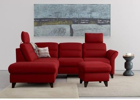 sit&more Ecksofa »Mellum L-Form«, Federkern, wahlweise mit Bettfunktion, Stauraum und Armteilfunktion