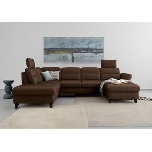 sit&more Wohnlandschaft »Mellum U-Form«, Federkern, wahlweise mit Bettfunktion, Stauraum und Armteilfunktion