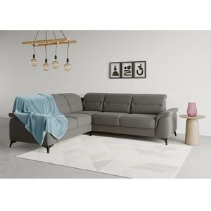 sit&more Ecksofa "Sinatra L-Form", optinal mit Kopfteilverstellung und Armteilfunktion, Metallfüße