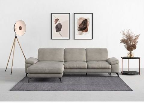 sit&more Ecksofa »Cabana L-Form«, Recamiere, wahlweise mit Sitztiefen-, Armlehnen- und Kopfteilfunktion