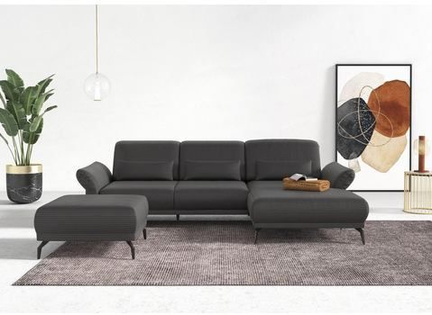 INOSIGN Ecksofa »Coco L-Form«, Sitztiefen-, Arm- und Kopfteilverstellung, Cord-Bezug, Fußhöhe 15 cm