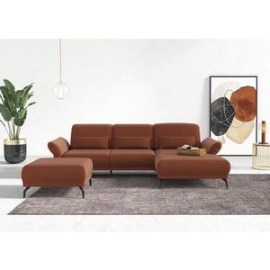INOSIGN Ecksofa »Coco L-Form«, Sitztiefen-, Arm- und Kopfteilverstellung, Cord-Bezug, Fußhöhe 15 cm