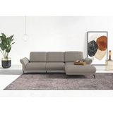 INOSIGN Ecksofa "Coco L-Form", Sitztiefen-, Arm- und Kopfteilverstellung, Cord-Bezug, Fußhöhe 15 cm