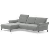 INOSIGN Ecksofa "Coco L-Form", Sitztiefen-, Arm- und Kopfteilverstellung, Cord-Bezug, Fußhöhe 15 cm