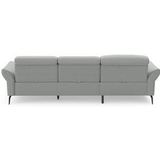 INOSIGN Ecksofa "Coco L-Form", Sitztiefen-, Arm- und Kopfteilverstellung, Cord-Bezug, Fußhöhe 15 cm