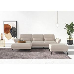 INOSIGN Ecksofa »Coco L-Form«, Sitztiefen-, Arm- und Kopfteilverstellung, Cord-Bezug, Fußhöhe 15 cm