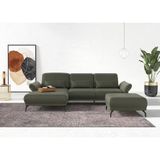 INOSIGN Ecksofa »Coco L-Form«, Sitztiefen-, Arm- und Kopfteilverstellung, Cord-Bezug, Fußhöhe 15 cm