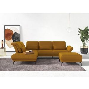 INOSIGN Ecksofa »Coco L-Form«, Sitztiefen-, Arm- und Kopfteilverstellung, Cord-Bezug, Fußhöhe 15 cm
