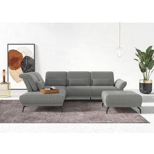 INOSIGN Ecksofa »Coco L-Form«, Sitztiefen-, Arm- und Kopfteilverstellung, Cord-Bezug, Fußhöhe 15 cm
