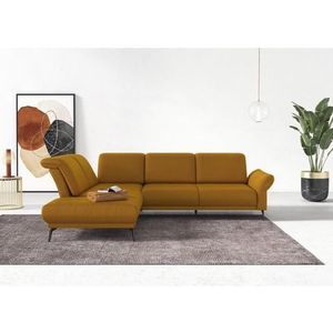 INOSIGN Ecksofa »Coco L-Form«, Sitztiefen-, Arm- und Kopfteilverstellung, Cord-Bezug, Fußhöhe 15 cm