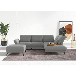 INOSIGN Ecksofa »Coco L-Form«, Sitztiefen-, Arm- und Kopfteilverstellung, Cord-Bezug, Fußhöhe 15 cm