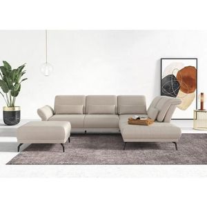 INOSIGN Ecksofa »Coco L-Form«, Sitztiefen-, Arm- und Kopfteilverstellung, Cord-Bezug, Fußhöhe 15 cm