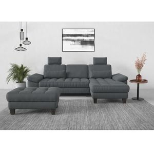 sit&more Ecksofa »Westham L-Form«, Recamiere, mit oder ohne Bettfunktion, Bettkasten, Füße wengefarben