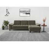 sit&more Ecksofa "Westham L-Form", Recamiere, mit oder ohne Bettfunktion, Bettkasten, Füße wengefarben