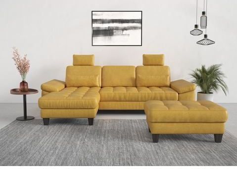 sit&more Ecksofa "Westham L-Form", Recamiere, mit oder ohne Bettfunktion, Bettkasten, Füße wengefarben
