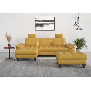 sit&more Ecksofa »Westham L-Form«, Recamiere, mit oder ohne Bettfunktion, Bettkasten, Füße wengefarben