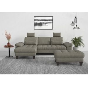 sit&more Ecksofa »Westham L-Form«, Recamiere, mit oder ohne Bettfunktion, Bettkasten, Füße wengefarben