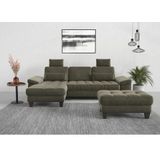 sit&more Ecksofa "Westham L-Form", Recamiere, mit oder ohne Bettfunktion, Bettkasten, Füße wengefarben